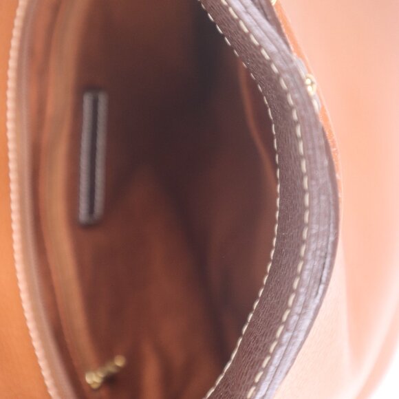 ❄ J. McLaughlin NWOT Brown Pebble Grain Leather Purse Handbag Hobo Satchel - Picture 8 of 10